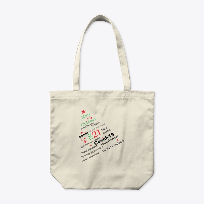 Christmas Organic Tote Bag Covid-19 2021