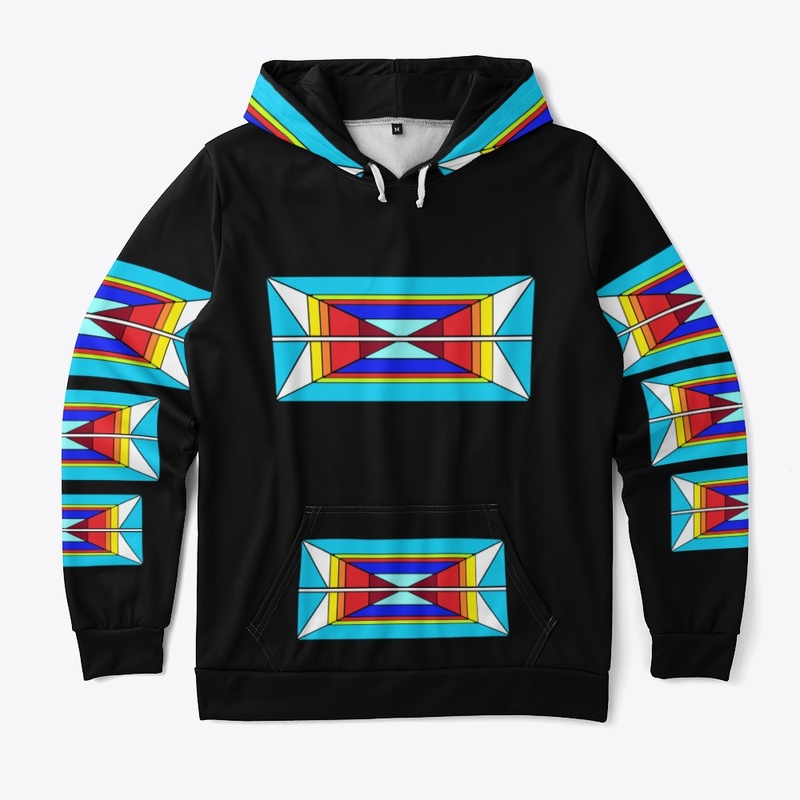 The blue design