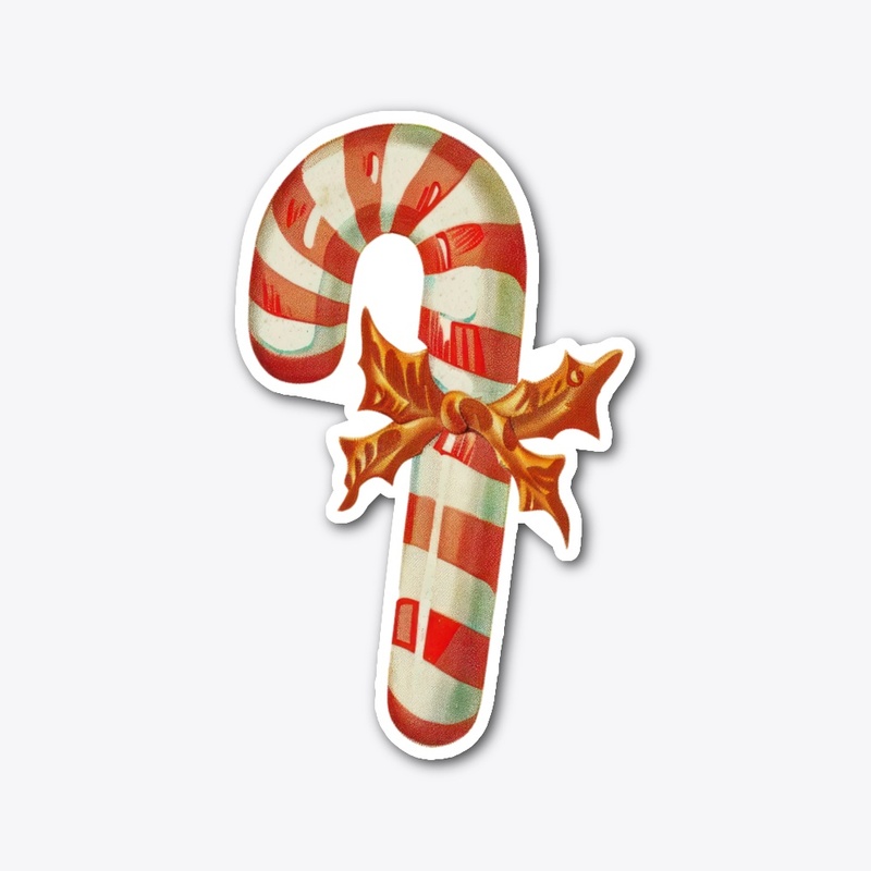 Christmas candy cane Sticker