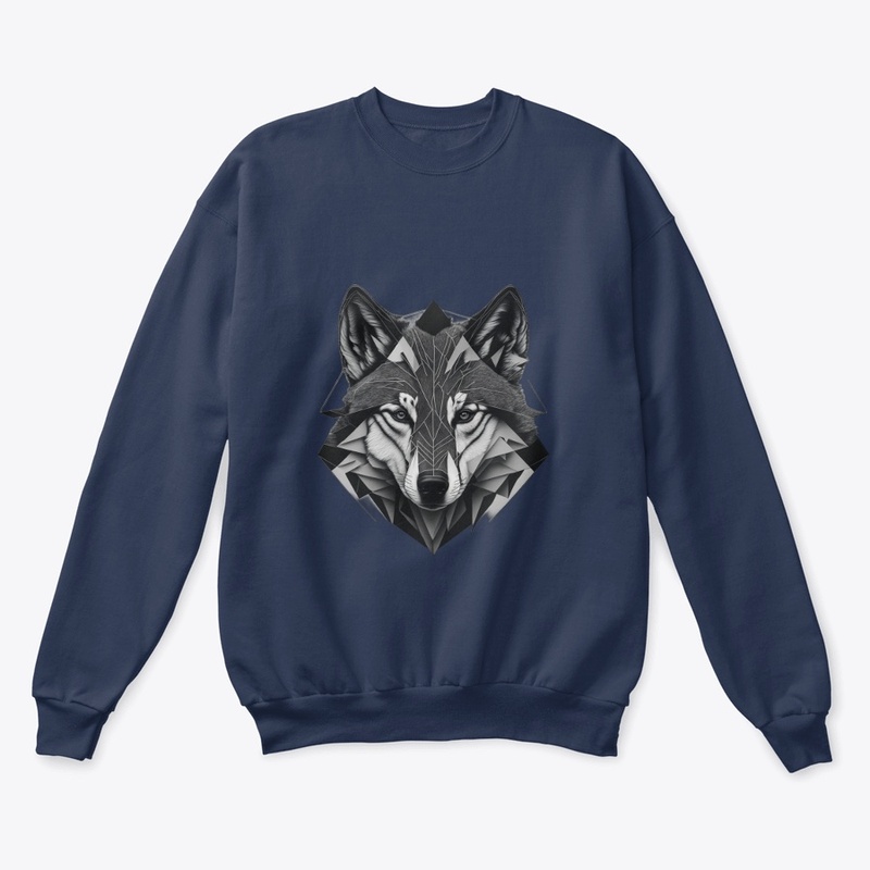 Geometric Wolf: Abstract Spirit! 🐺🔺