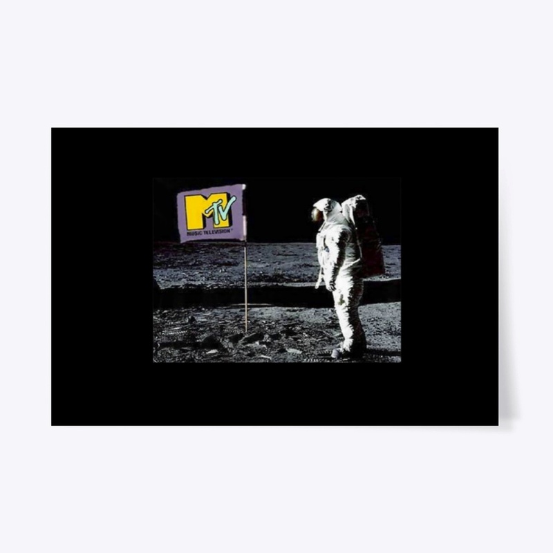 Music Flag On Moon 