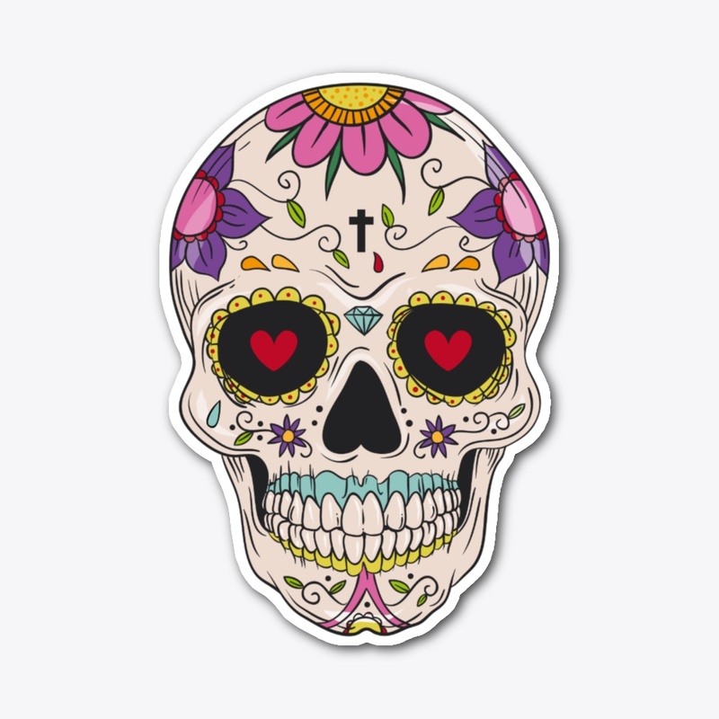 Day of the Dead Floral Sugar Skull Merch