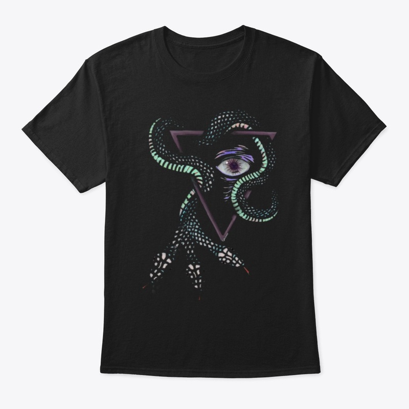 three headed snake and triangle with eye