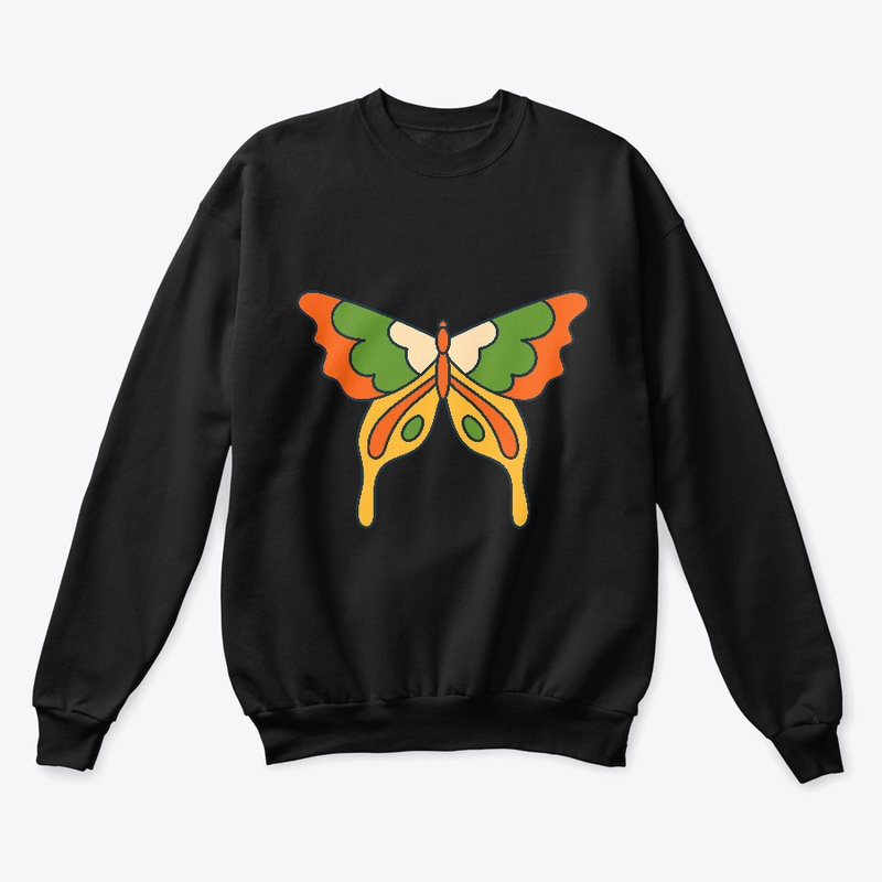 Cute Vintage Look Butterfly Design Shirt