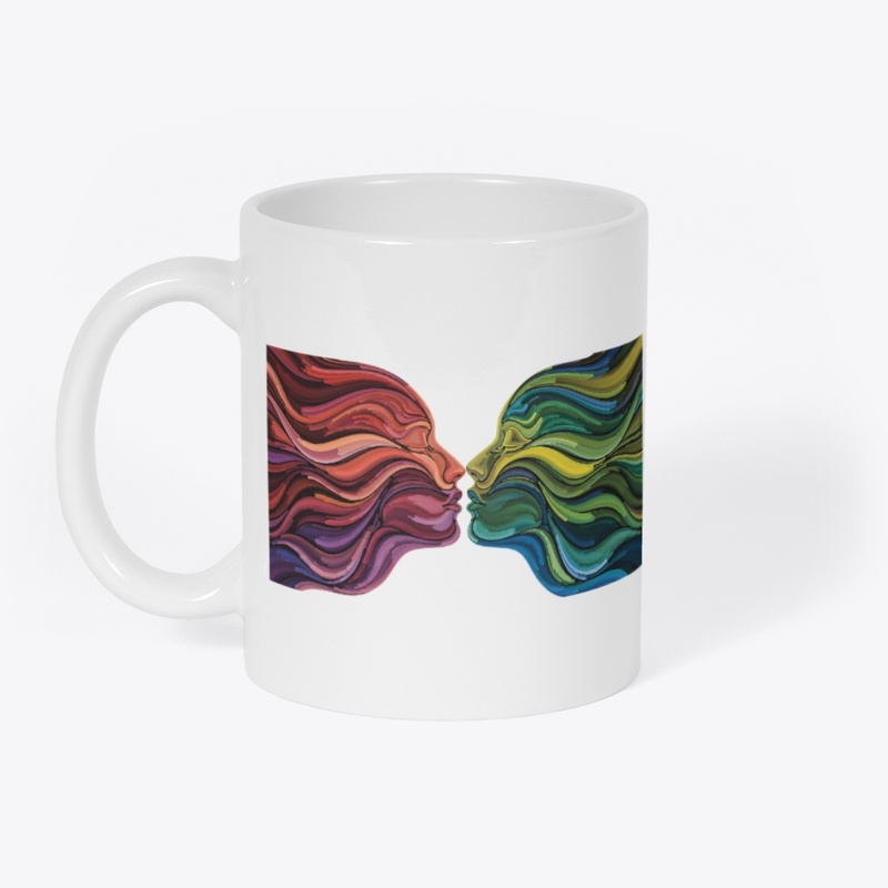  Artistic Kiss with Swirls and Hearts