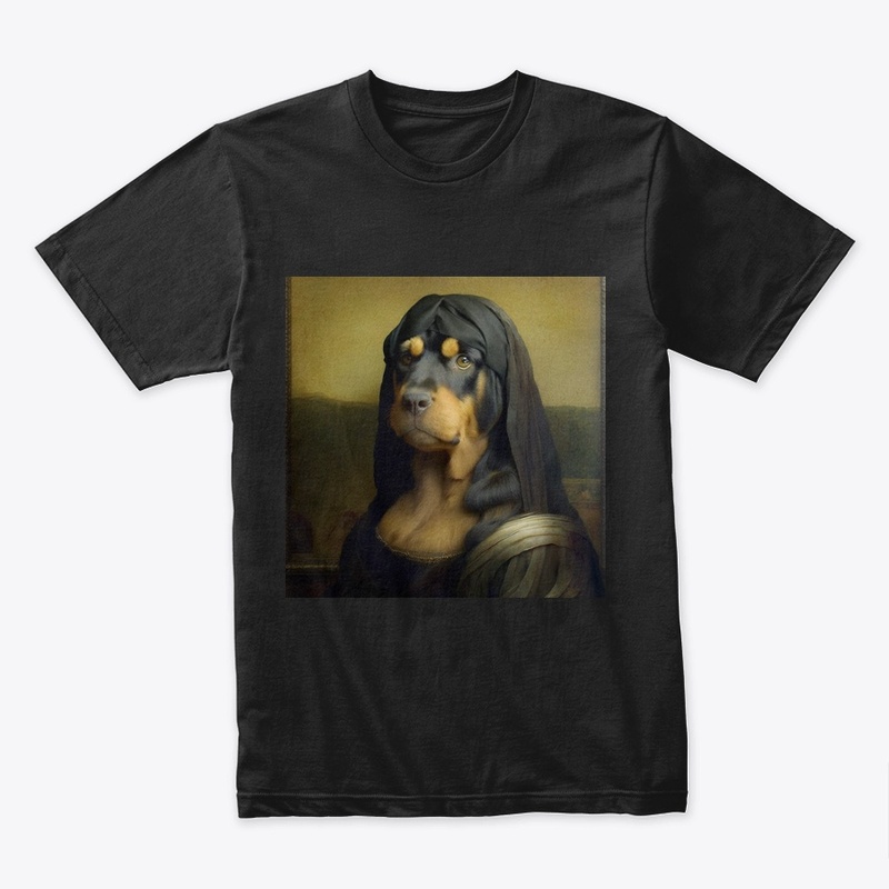 Rottweiler as Monalisa