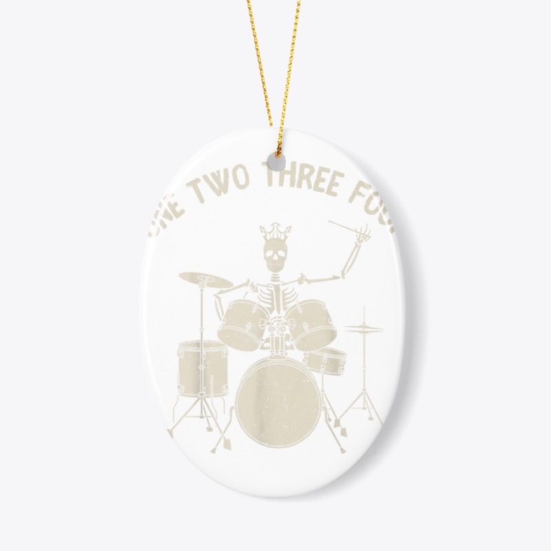 Halloween Skeleton Play Drum cool tshirt