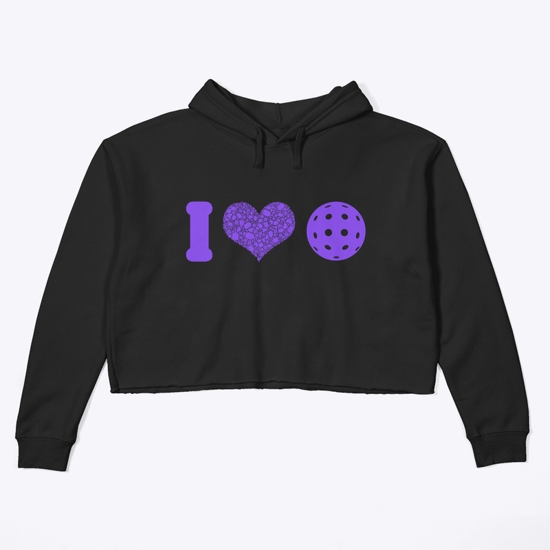 I heart pickleball electric purple