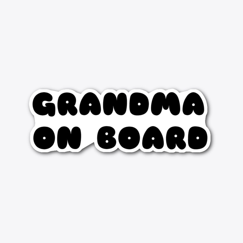 Grandma On Board Sticker