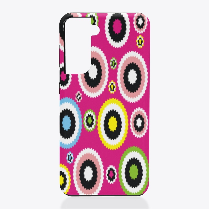 Magenta Circular Swirls pattern