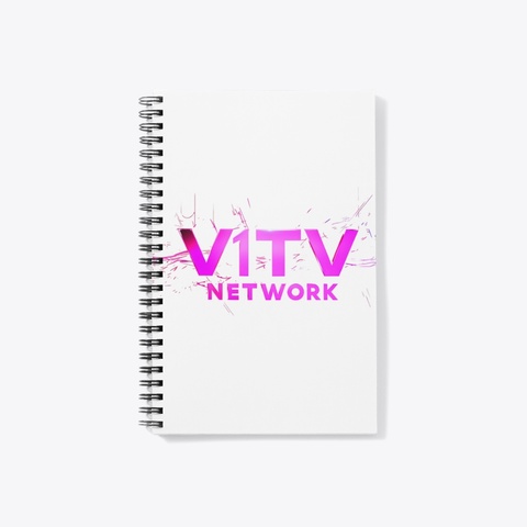 V1 Tv Merch  White Maglietta Front