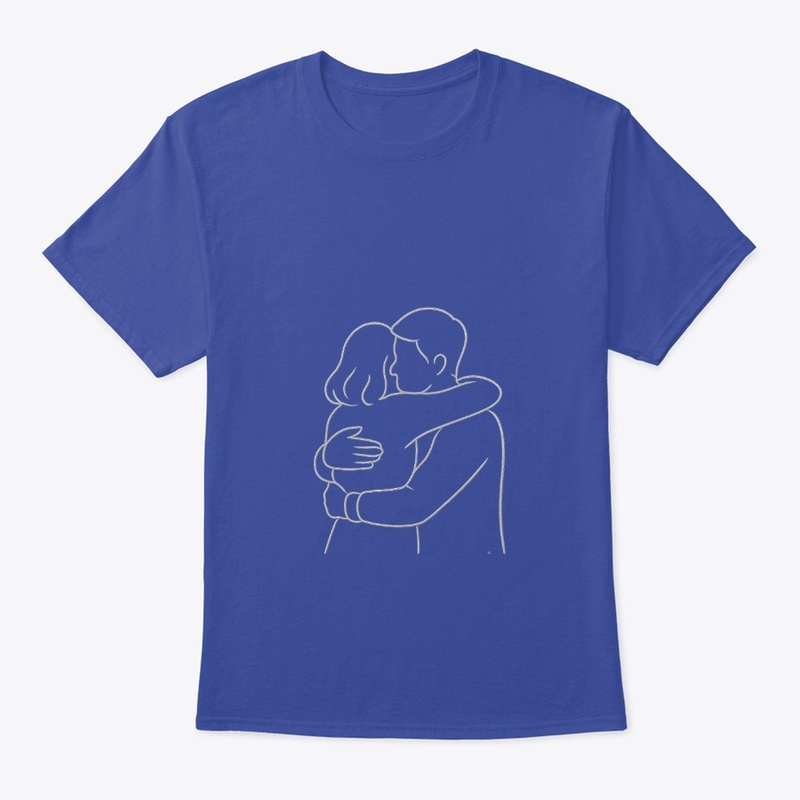 "Glowing Hug Line Art Minimal Design"