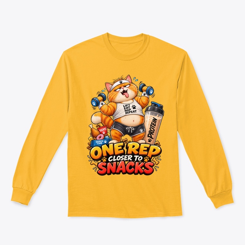 One Rep Closer to Snacks Funny Cat Gym 