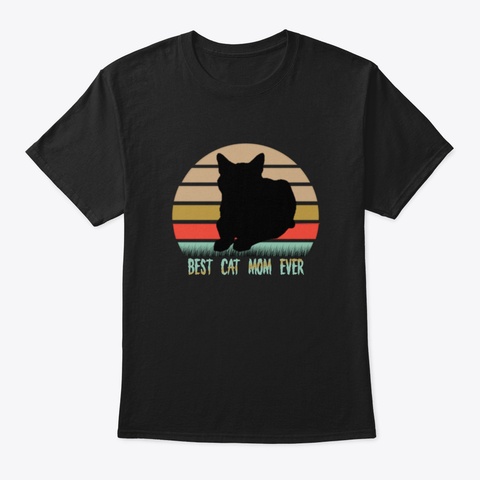 Best Cat Mom Ever Abctq Black T-Shirt Front