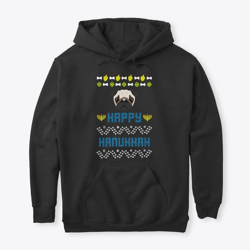 Pugly Hanukkah Ugly Christmas Sweater 