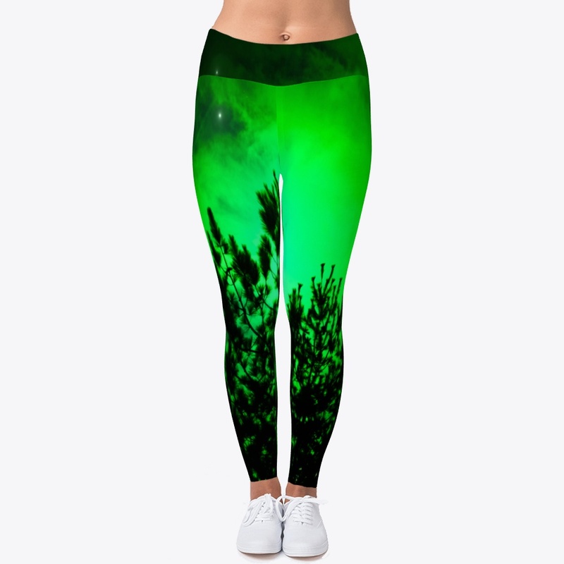 green tree glowing