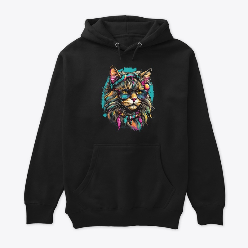 a hippy cat head