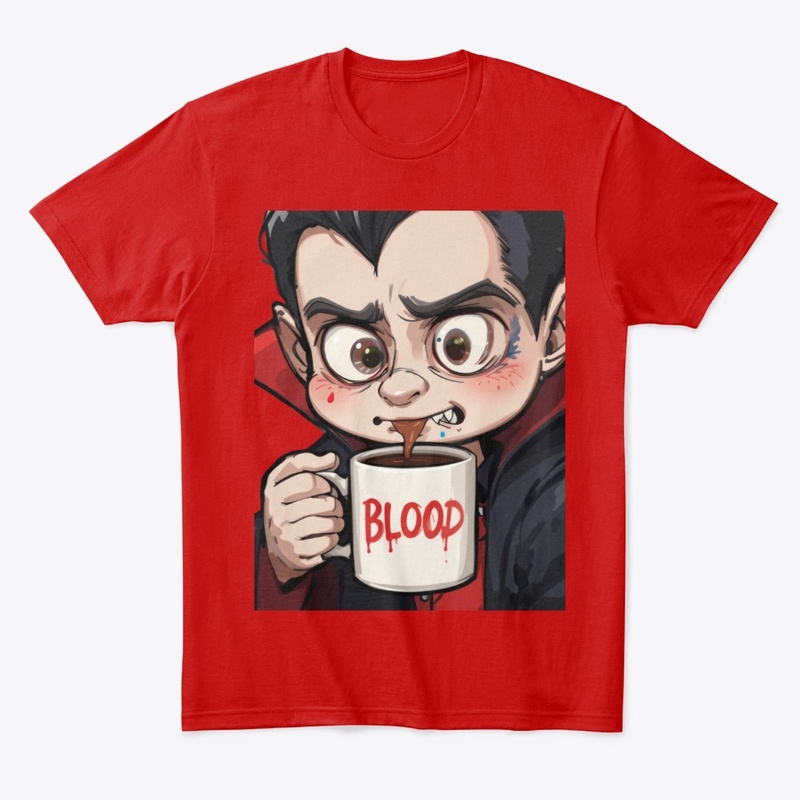 Vampire Coffee Halloween Tee