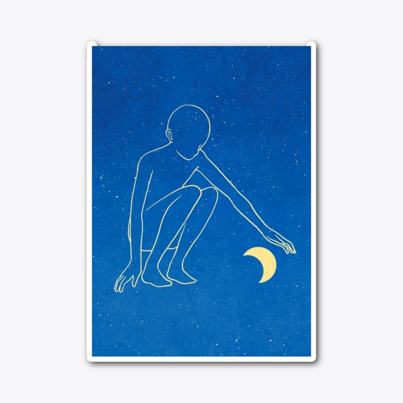 Moon design printed products 