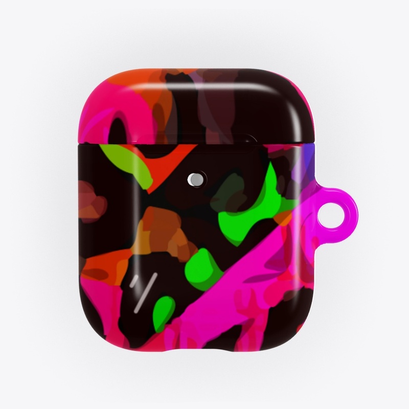 Pink Black Cheetah Abstract 