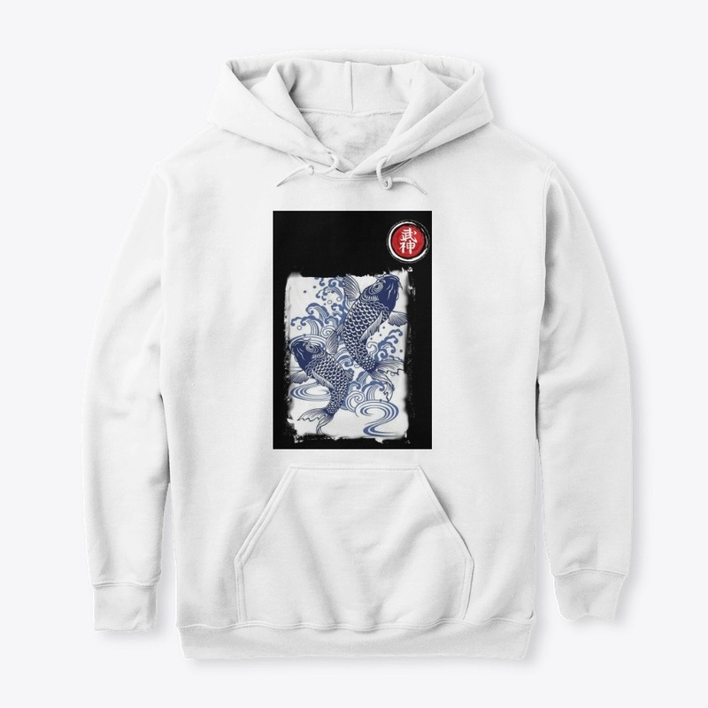 Bujinkan blue koi t shirt 
