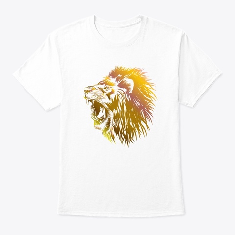 Lion Find Peace In The Pain White T-Shirt Front