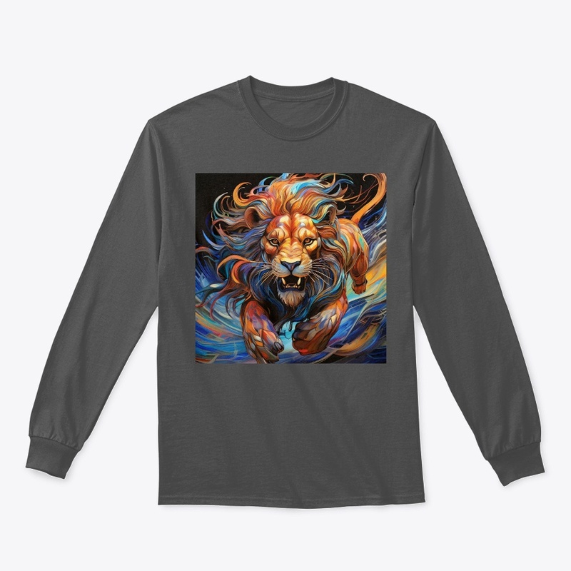 Energetic Abstract Lion