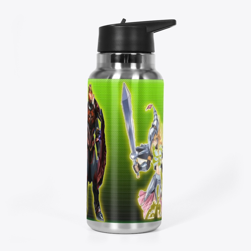 Man and woman fighters drinkware