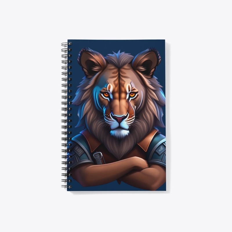 Strong Lion with His Arms Crossed