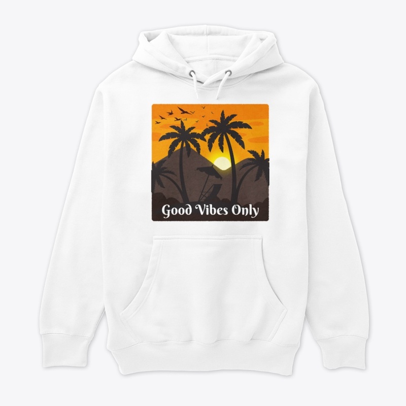 Good Vibes Only Tropical Sunset