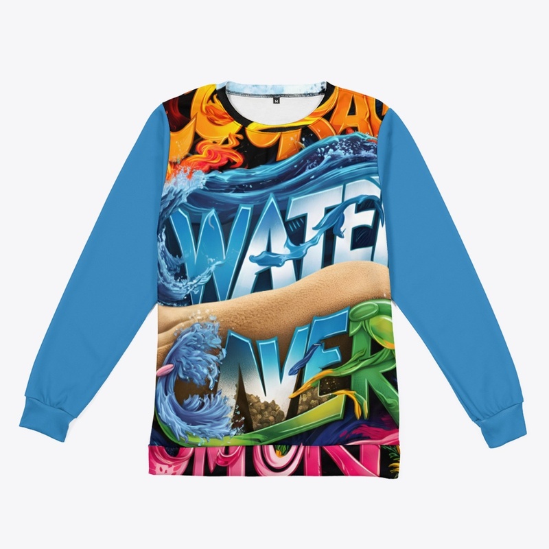 All-Over Print Crewneck Sweatshirt
