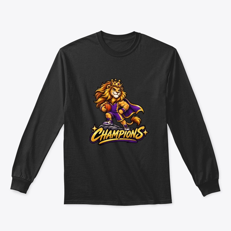 Champions Lion Basketball Mascot 