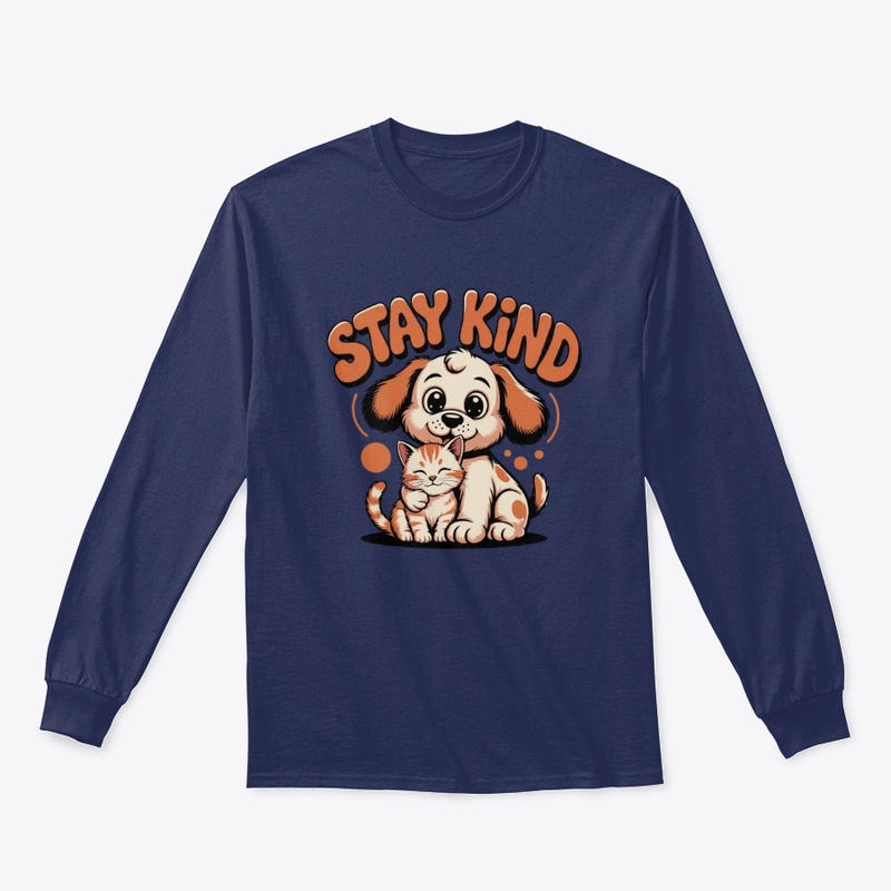 Stay Kind Cute Dog Cat Kindness Tee