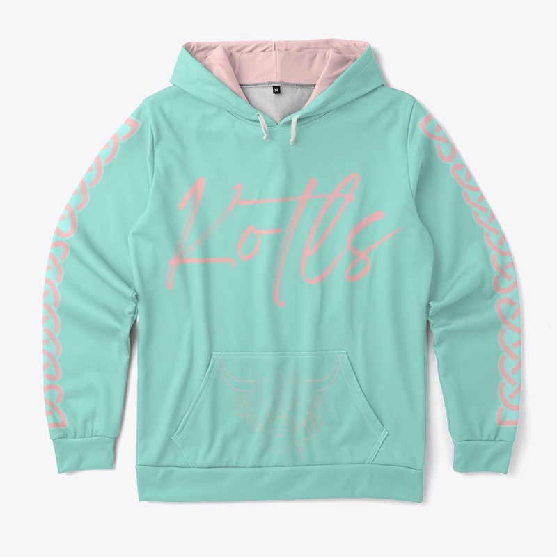 Salmon on teal