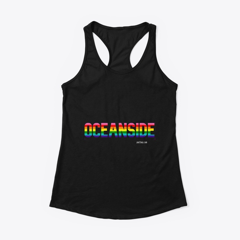 Oceanside Pride Rainbow Flag Apparel 