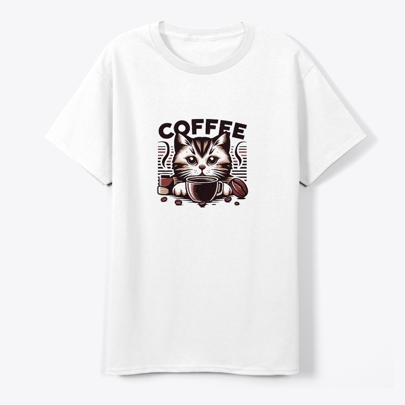 coffee cat love t shirt design
