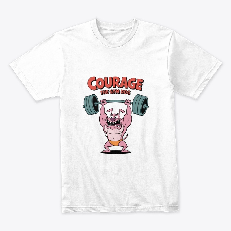 Courage The Gym Dog –Typography Design