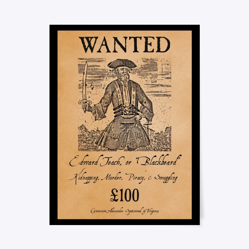 Blackbeard Wanted Poster