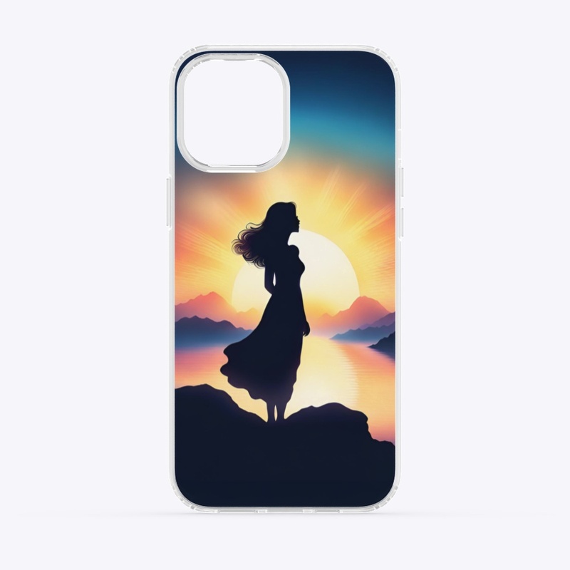 Dawn's Embrace: Silhouette at sunrise