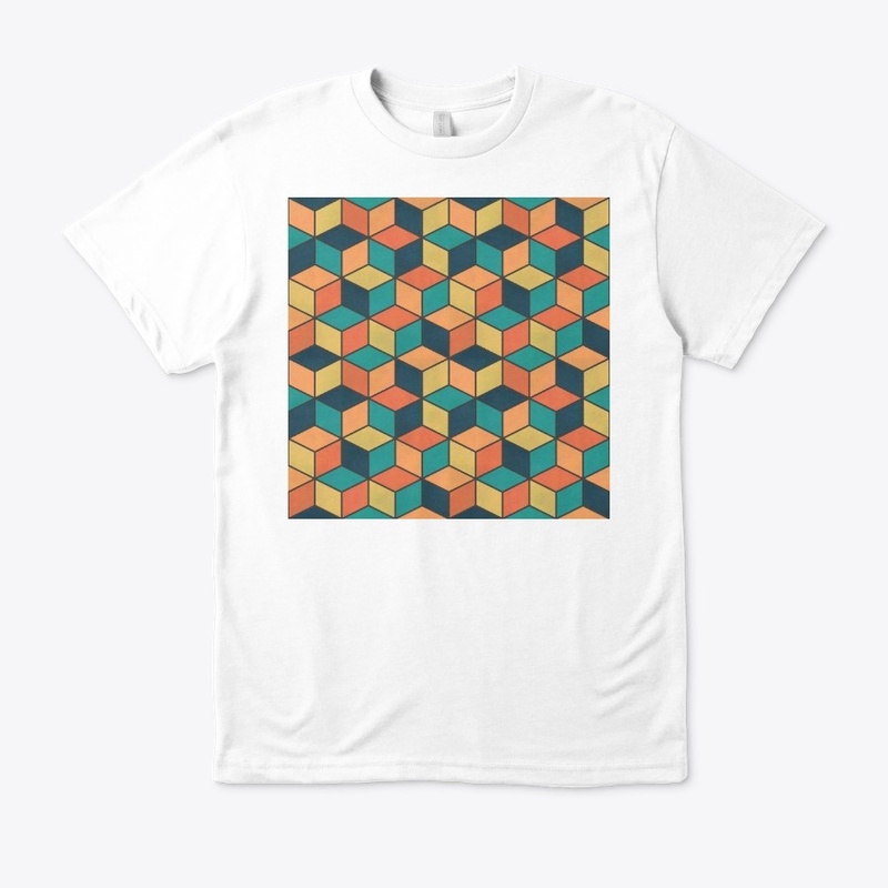 Colorful Cube Abstract Pattern Hexagons 