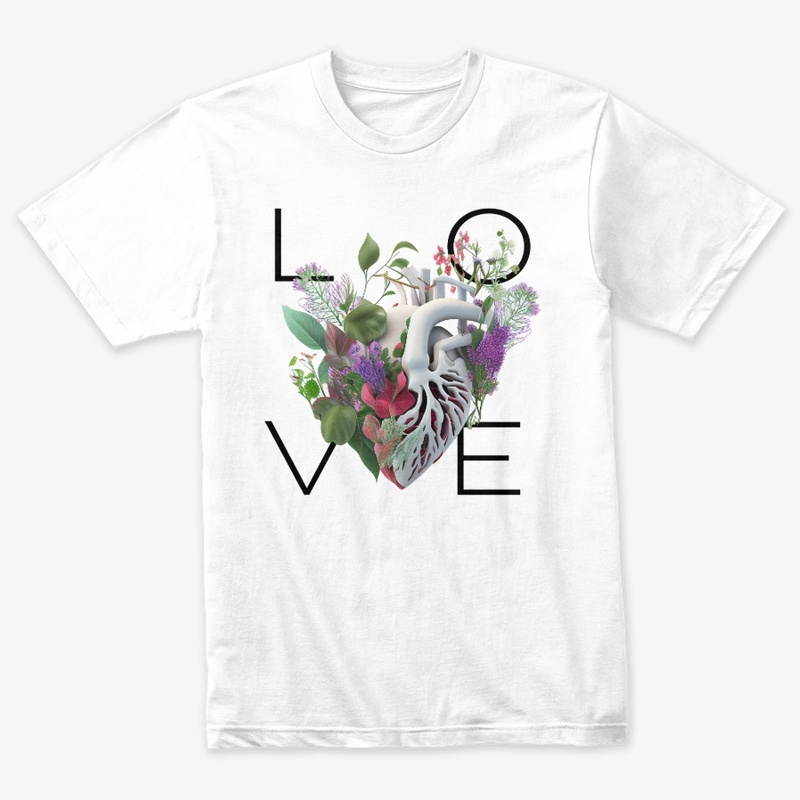 LOVE Blossom Floral Heart