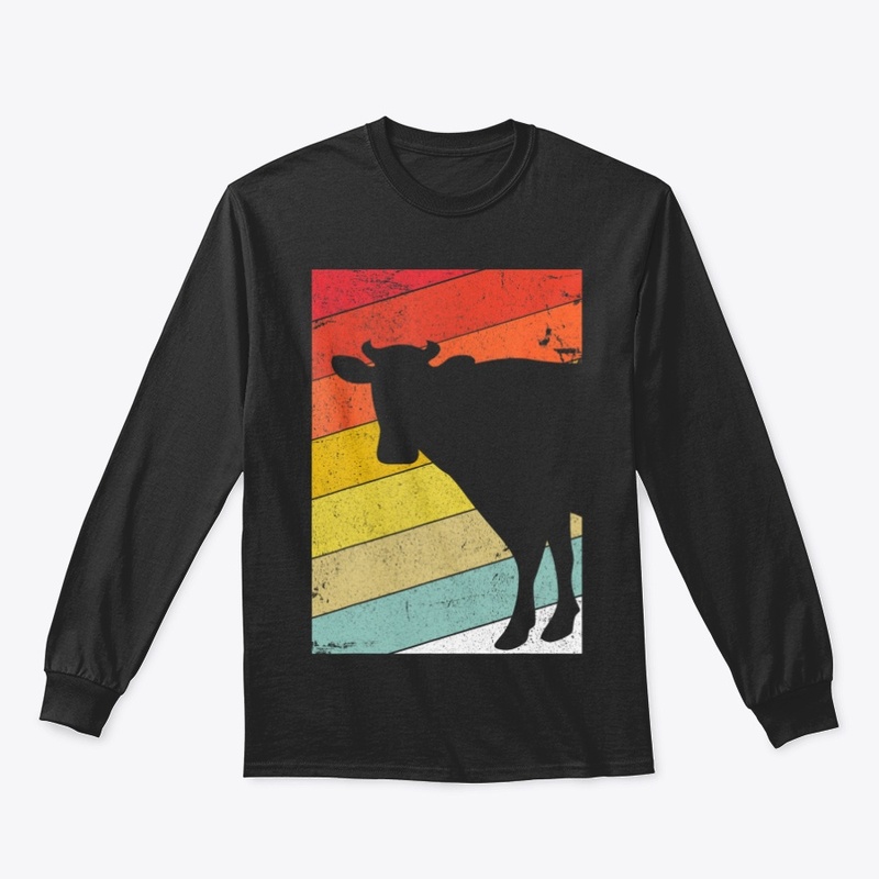 Cow Retro Vintage Farmer Shirt Men