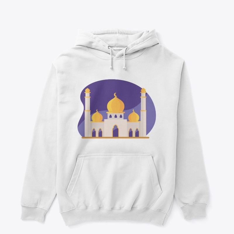 Elegant Golden Mosque Illustration 