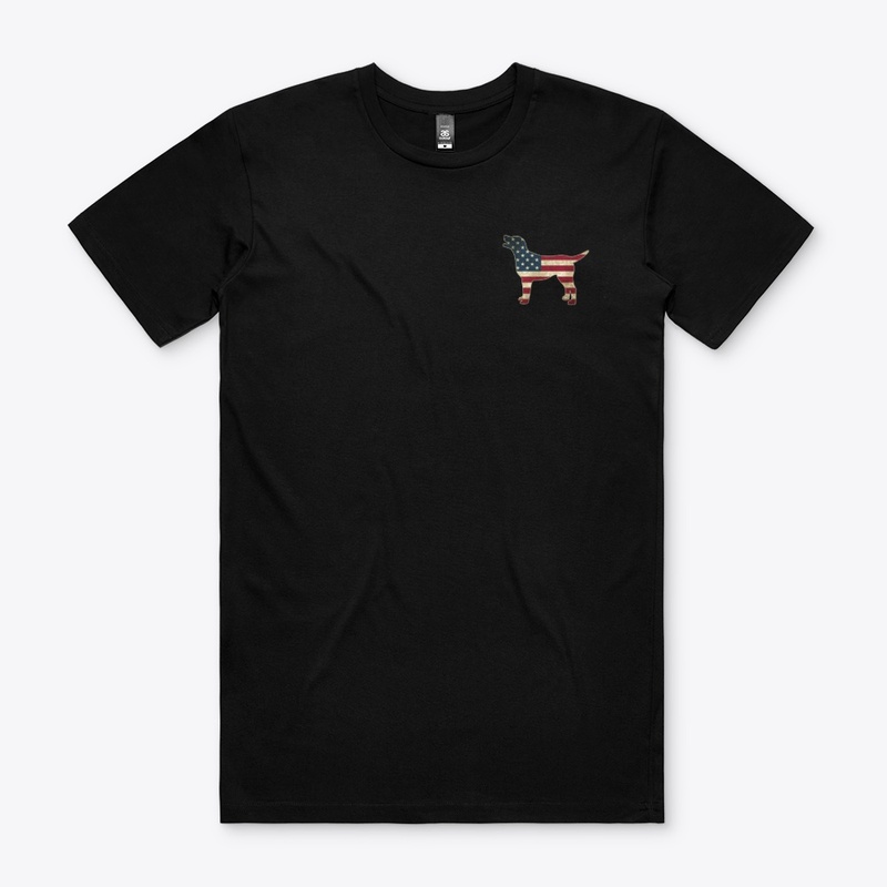 Lab Pup Rustic American Flag Style