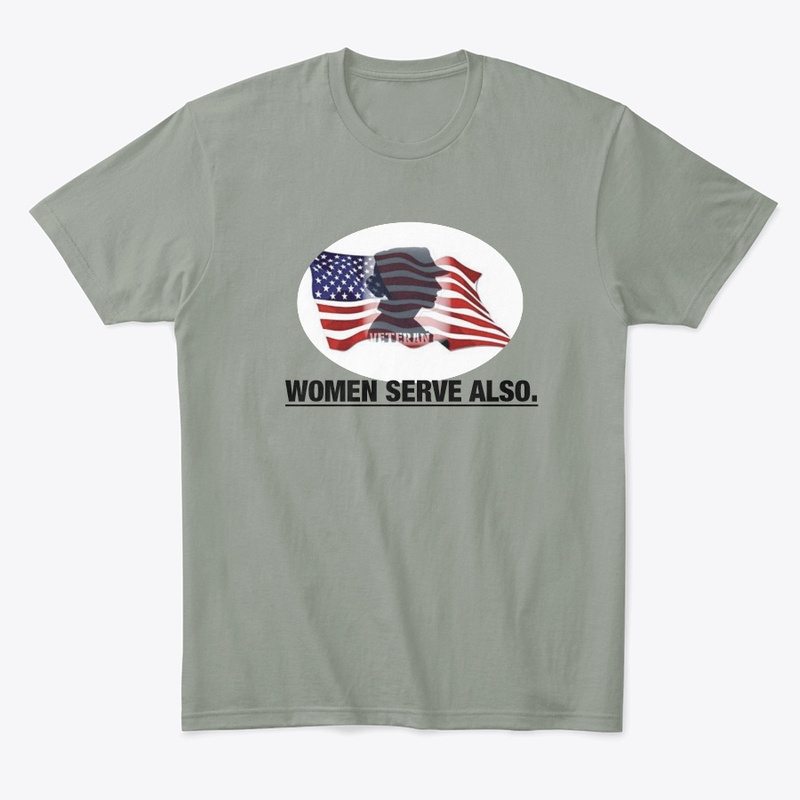 WOMAN SOLDIER SHADOW/FLAG