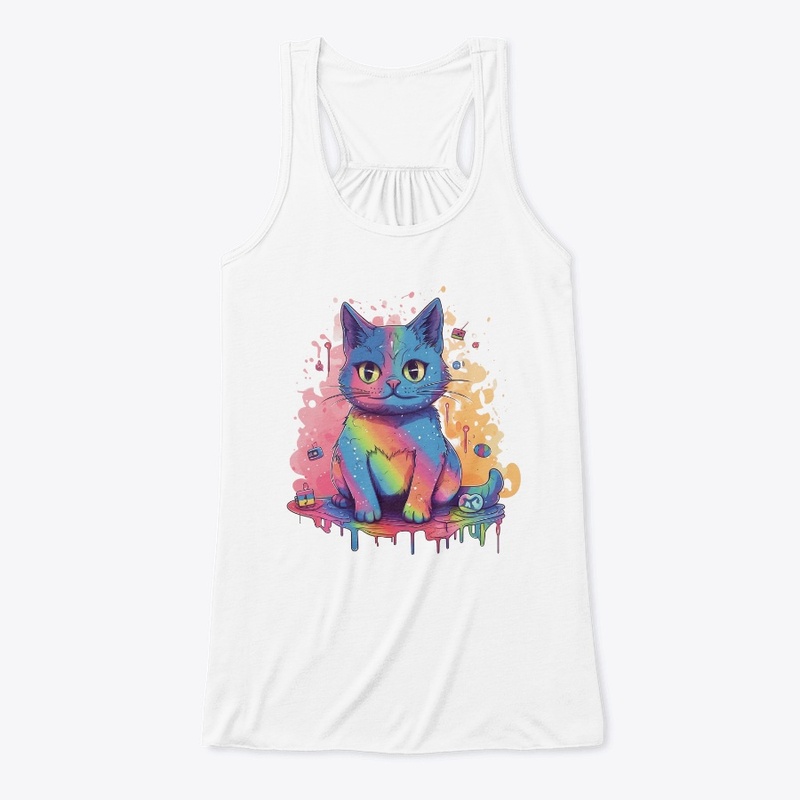 Rainbow Graffiti Cat