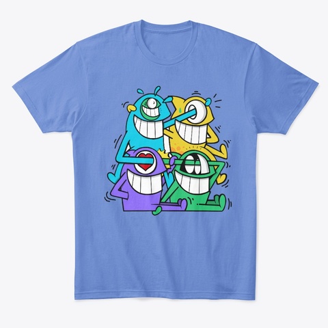 Eg: Support The Arts   Pez Heathered Royal  Camiseta Front