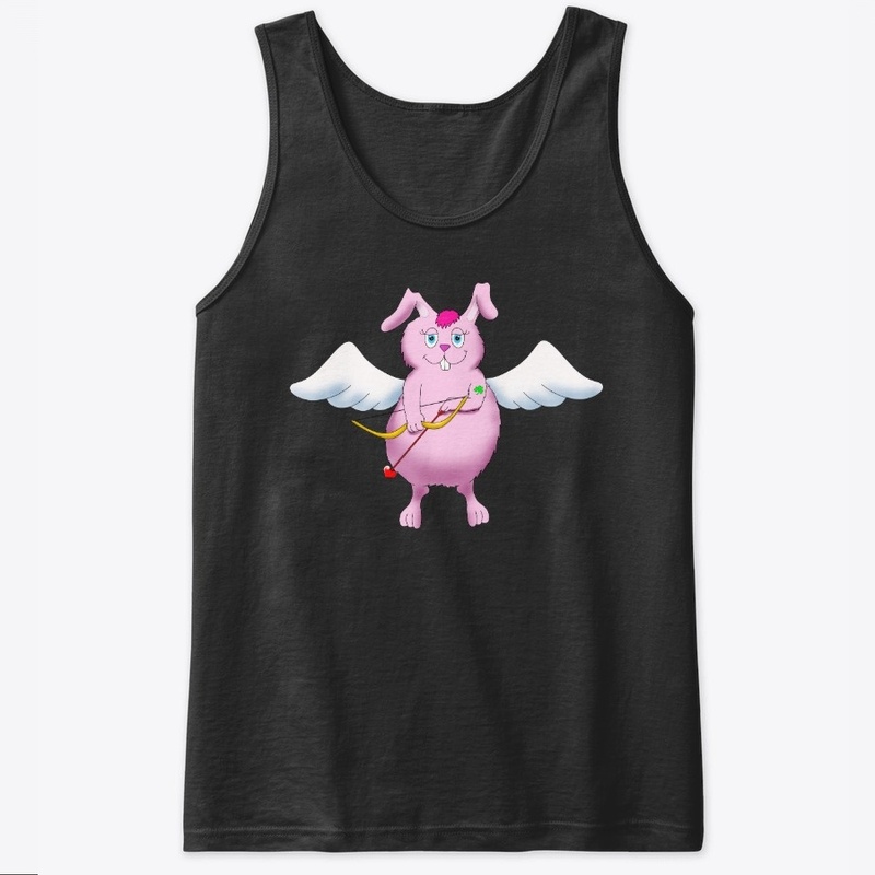 Pink Fluff Easter Bunny Cupid 