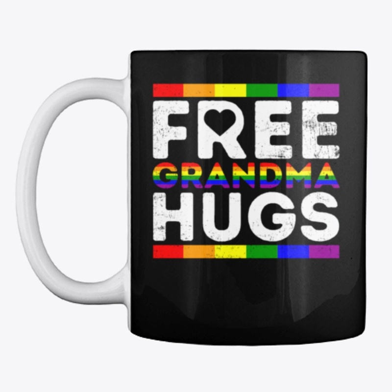 Free Grandma Hugs Rainbow LBGT