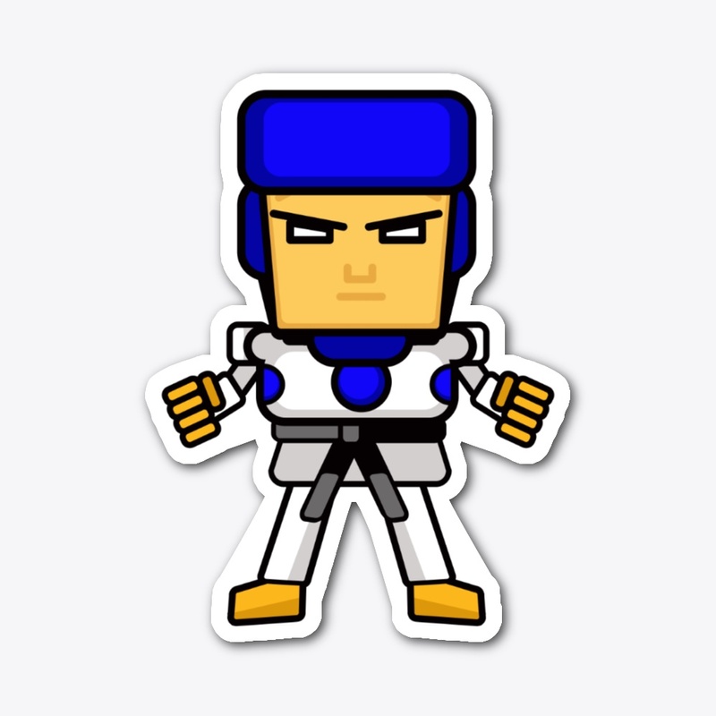 Blue Corner Taekwondo Fighter